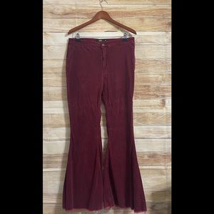 L&B corduroy burgundy flares